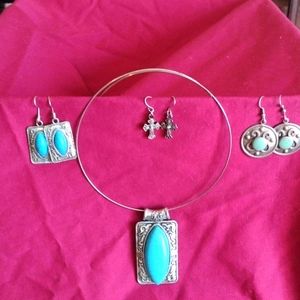 Turquoise inspired jewelry bundle.